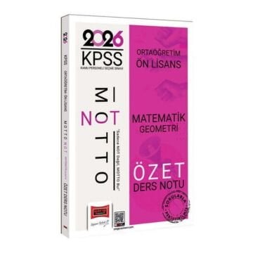 Yargı Yayınları 2026 KPSS Ortaöğretim Ön Lisans Motto Serisi Matematik-Geometri Özet Ders Notu