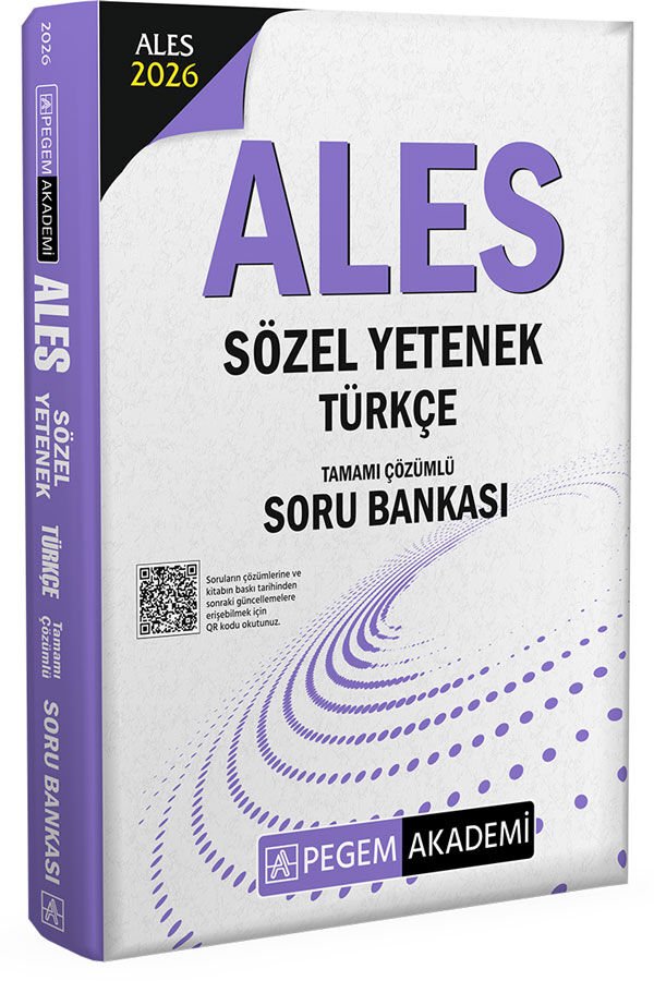 2026 ALES Sözel Yetenek Türkçe Tamamı Çözümlü Soru Bankası Pegem Yayınları