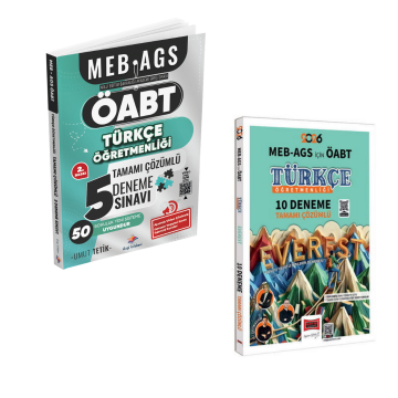 Dizgi Kitap Meb Ags ÖABT Türkçe Öğretmenliği 5 Deneme & MEB-AGS ÖABT Türkçe Öğretmenliği 10 Deneme Yargı Yayınları Seti