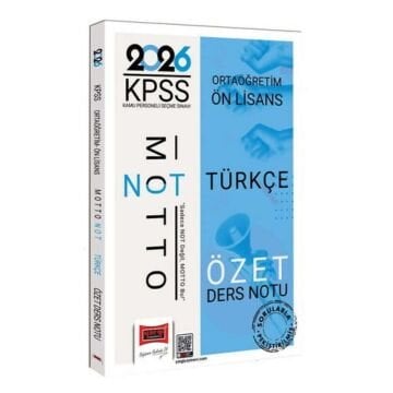 Yargı Yayınları 2026 KPSS Ortaöğretim Ön Lisans Motto Serisi Türkçe Özet Ders Notu