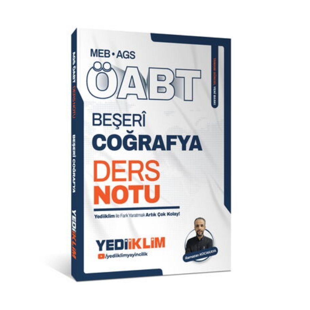 Yediiklim Yayınları MEB-AGS ÖABT Beşeri Coğrafya Ders Notu