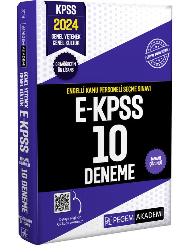 2024 E-KPSS Tamamı Çözümlü 10 Deneme (Ortaöğretim-Ön Lisans)
