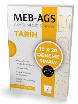 MEB - AGS Hazırlık Tarih 10x20 Tamamı Dijital Çözümlü Deneme Sınavı Pelikan Yayınları