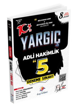 Dizgi Kitap 2025 Yargıç Adli Hakimlik Tamamı Yenilenmiş PDF Çözümlü 5 Deneme 8. Baskı