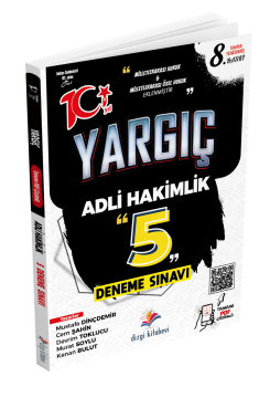 Dizgi Kitap 2025 Yargıç Adli Hakimlik Tamamı Yenilenmiş PDF Çözümlü 5 Deneme 8. Baskı