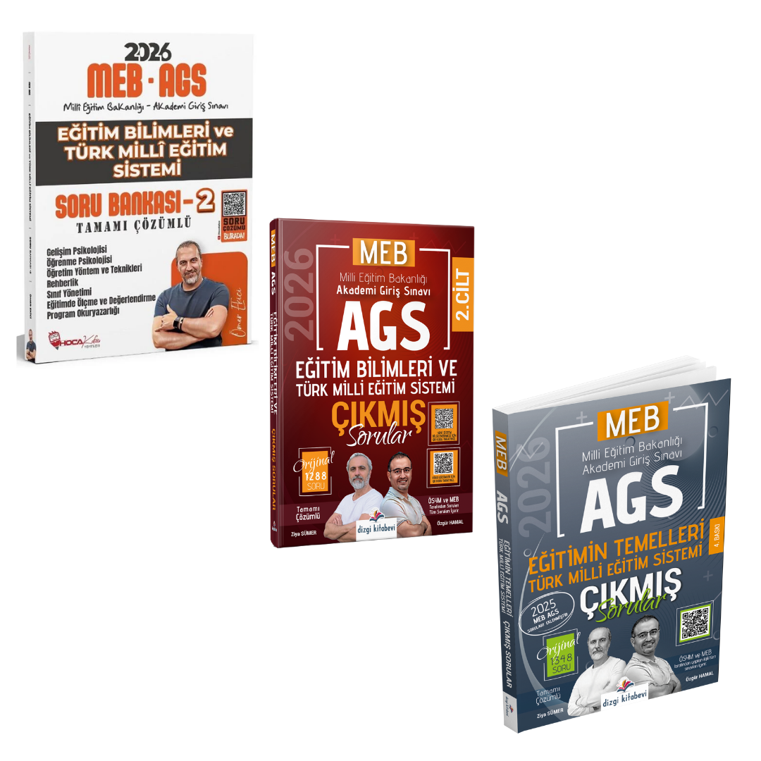 2026 MEB AGS Eğitim Bilimleri ve Türk Milli Eğitim Sistemi Soru Bankası-2 Hoca Kafası Yayınları & MEB AGS Eğitim Bilimleri ve Türk Milli Eğitim Sistemi Çıkmış Sorular ve MEB AGS Eğitimin Temelleri Çıkmış Sorular Seti