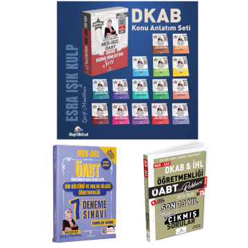 Dizgi Kitap 2026 Meb Ags Öabt Din Kültürü ve Ahlak Bilgisi Öğretmenliği Konu Anlatım Seti & Tamamı Pdf Çözümlü 7 Deneme & Çıkmış Sorular Esra Işık Kulp Zarif Muallime Seti
