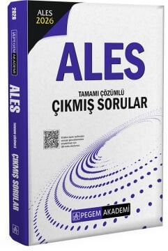 2026 ALES Tamamı Çözümlü Çıkmış Sorular Pegem Yayınları