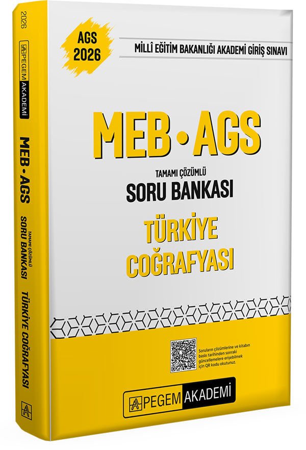 2026 MEB-AGS Soru Bankası Tamamı Çözümlü Türkiye Coğrafyası Pegem Yayınları