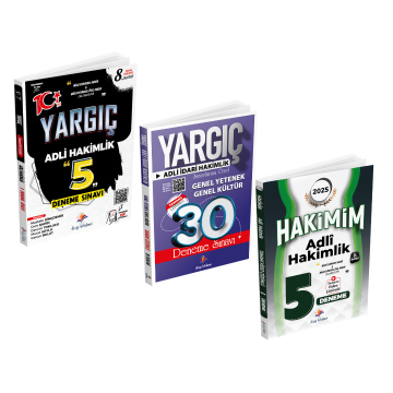 Dizgi Kitap Adli Hakimlik Yargıç Pdf Çözümlü, Hakimim Video Çözümlü ve Hakimlik Özel GY GK 3'lü Deneme Seti