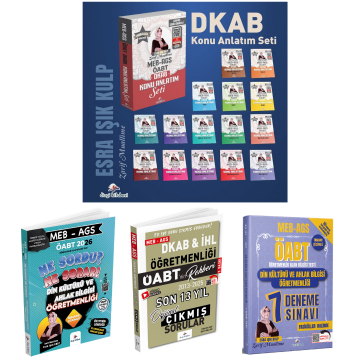 Dizgi Kitap 2026 Meb Ags Öabt Din Kültürü ve Ahlak Bilgisi Öğretmenliği Konu Anlatım Seti & Din Kültürü Soru Bankası & Din Kültürü Deneme & Din Kültürü Çıkmış Sorular Zarif Muallime Esra Işık Kulp Seti