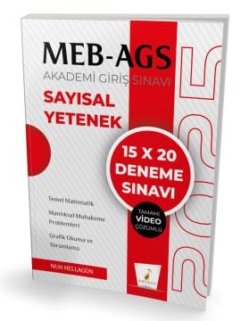 MEB - AGS Hazırlık Sayısal Yetenek 15x20 Tamamı Video Çözümlü Deneme Sınavı Pelikan Yayınları