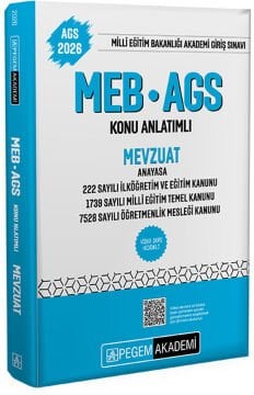 2026 MEB-AGS Konu Anlatımlı Mevzuat Pegem Yayınları
