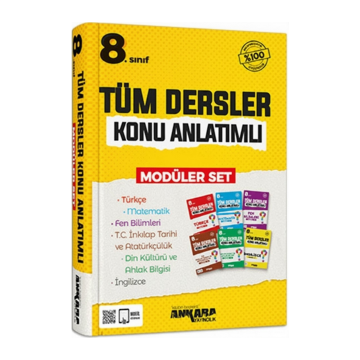 Ankara Yayıncılık 8. Sınıf Tüm Dersler Konu Anlatımlı Modüler Set