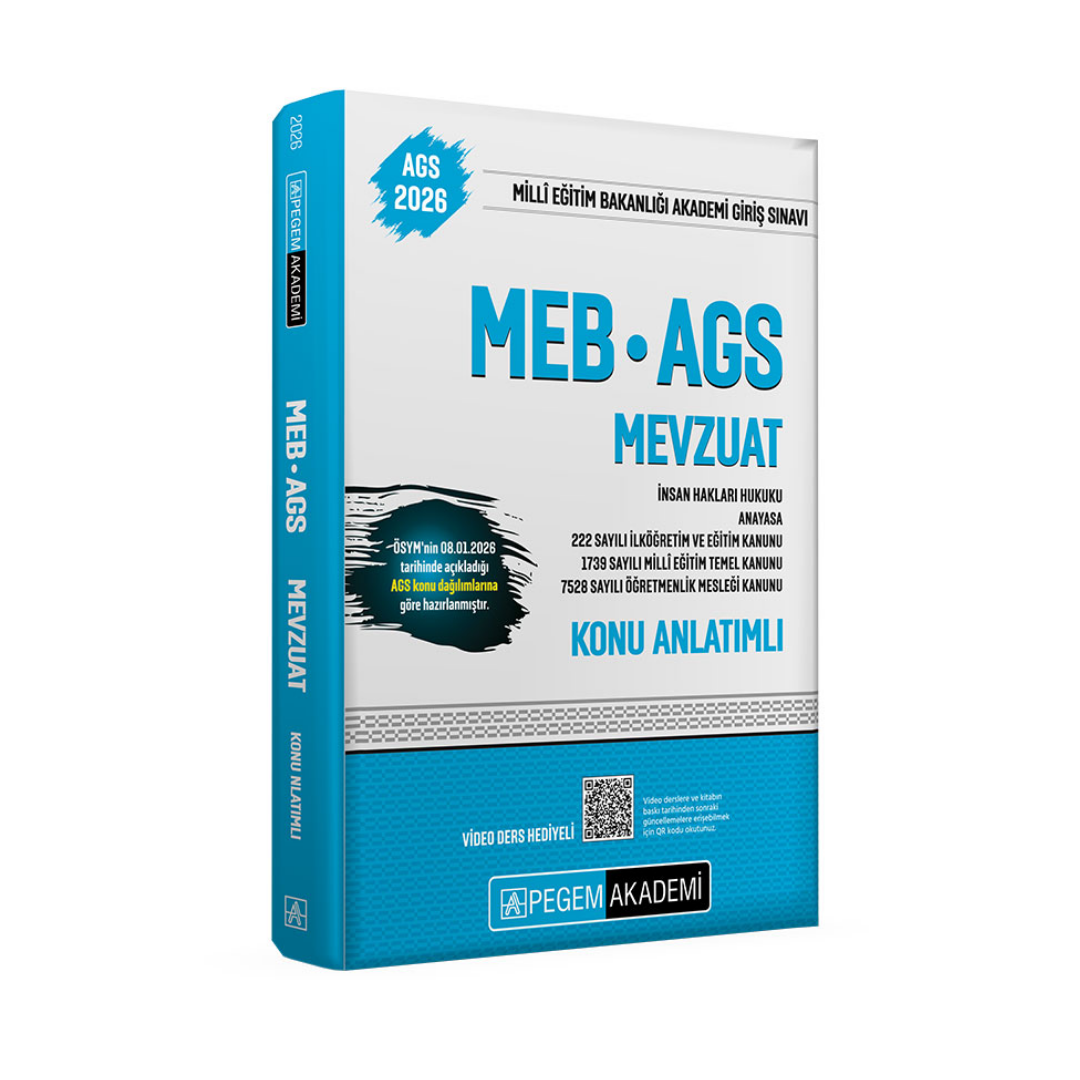 2026 MEB AGS Konu Anlatımlı Mevzuat Pegem Akademi