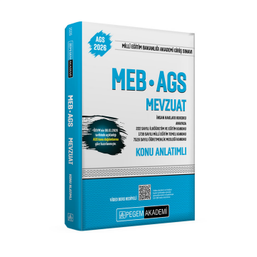 Pegem Akademi 2026 MEB-AGS Mevzuat Konu Anlatımlı