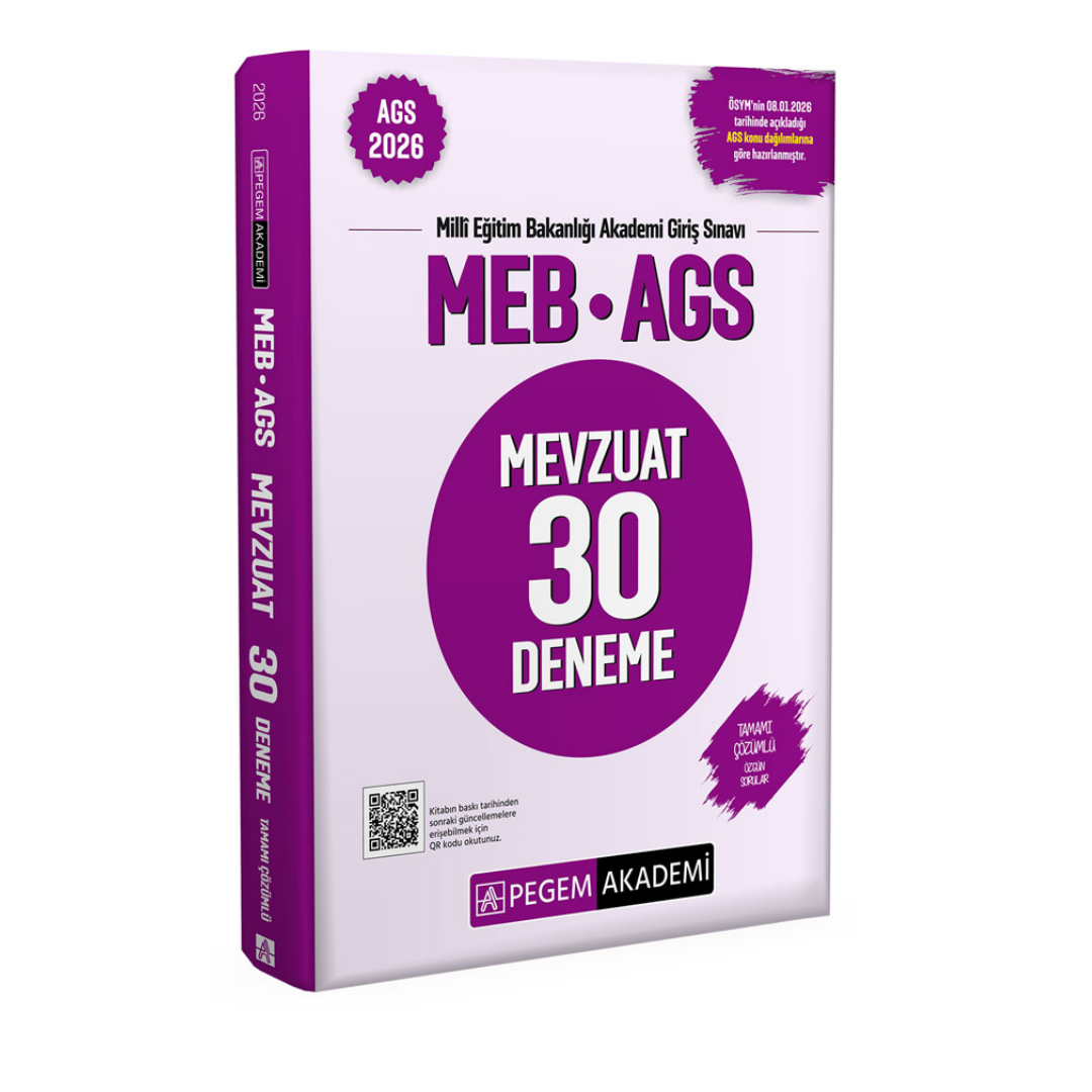Pegem Yayınları 2026 MEB-AGS Mevzuat 30 Deneme Tamamı Çözümlü