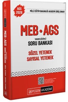 2026 MEB-AGS Soru Bankası Tamamı Çözümlü Sözel Yetenek Sayısal Yetenek Pegem Yayınları