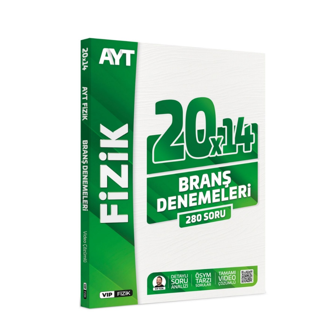 VİP Fizik AYT Fizik Tamamı Video Çözümlü 20x14 Branş Denemeleri VİP Fizik Yayınları