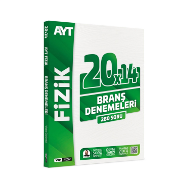 VİP Fizik AYT Fizik Tamamı Video Çözümlü 20x14 Branş Denemeleri VİP Fizik Yayınları
