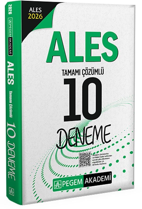 2026 ALES Tamamı Çözümlü 10 Deneme Pegem Akademi