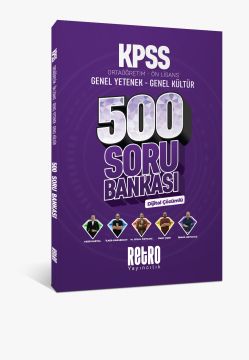 2026 KPSS Genel Yetenek Genel Kültür Ortaöğretim Ön lisans 500 Soru Bankası Retro Yayıncılık