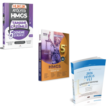 Dizgi Kitap 2026 Hukuk Atölyesi HMGS Hukuk Mesleklerine Giriş Sınavı 5 Deneme Sınavı & Hmgs 5'li Deneme Yetki Yayınları & HMGS 5'li Deneme Sınavı Savaş Yayınları Seti