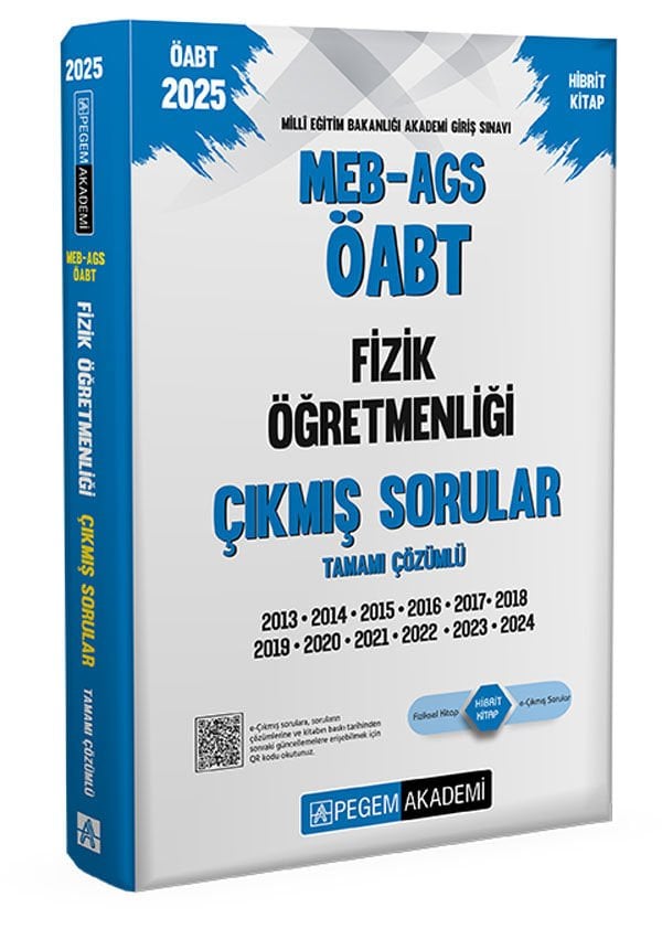 2025 MEB-AGS-ÖABT Fizik Öğretmenliği Çıkmış Sorular Pegem Yayınları