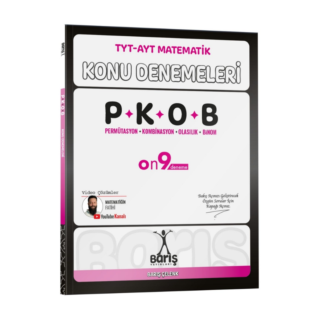 Barış Yayınları TYT-AYT Matematik Permütasyon Kombinasyon Olasılık Binom Konu Denemeleri
