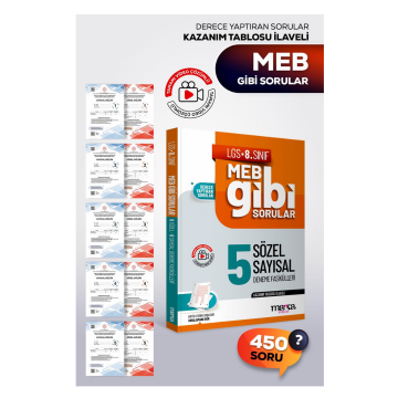 LGS 8. Sınıf Meb Gibi Sorular Fasiküller Halinde 6 Sözel ve Sayısal Deneme Marka Yayınları