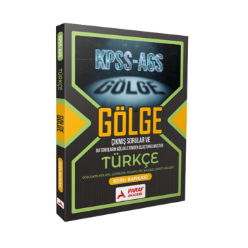 KPSS MEB AGS Türkçe Gölge Soru Bankası Paraf Yayınları