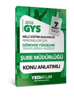 2026 MEB GYS Şube Müdürlüğü Konu Anlatımı Yediiklim Yayınları