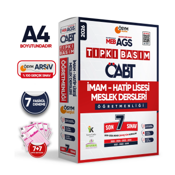 2026 MEB-AGS ÖABT İmam Hatip Meslek Dersleri Öğretmenliği ÖSYM Tıpkı Basım 7li Deneme Paketi Cevaplı İnformal Yayınları