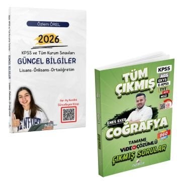 Dizgi Kitap 2026 KPSS ve Tüm Kurum Sınavları Güncel Bilgiler ve Coğrafya Tüm Sınavlar Tamamı Video Çözümlü Çıkmış Sorular Seti