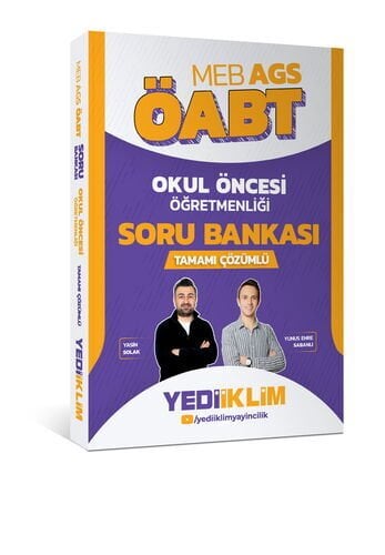 MEB AGS ÖABT Okul Öncesi Öğretmenliği Tamamı Çözümlü Soru Bankası Yediiklim Yayınları