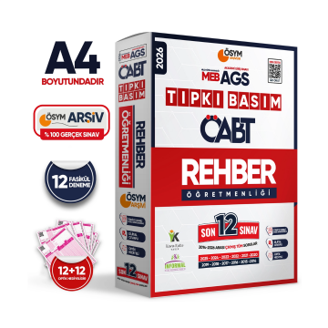 2026 MEB-AGS ÖABT Rehber Öğretmenliği ÖSYM Tıpkı Basım 12’li Deneme Paketi Dijital Cevaplı İnformal Yayınları