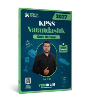Yediiklim Yayınları 2027 KPSS Atölye Serisi Genel Kültür Vatandaşlık Tamamı Video Çözümlü Soru Bankası - Yasin Yıldız