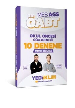 Yediiklim Yayınları 2026 ÖABT MEB-AGS Okul Öncesi Öğretmenliği Tamamı Çözümlü 10 Deneme Yasin SOLAK  Yunus Emre SABANLI