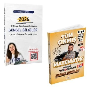 Dizgi Kitap 2026 KPSS ve Tüm Kurum Sınavları Güncel Bilgiler ve Matematik Tüm Sınavlar Tamamı Video Çözümlü Çıkmış Sorular Seti