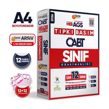 2026 MEB-AGS ÖABT Sınıf Öğretmenliği ÖSYM Tıpkı Basım 12li Deneme Paketi Türkiye Geneli İnformal Yayınları