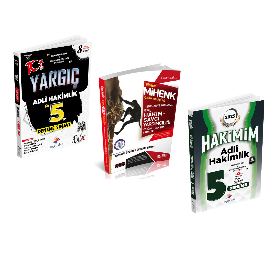 Dizgi Kitap Adli Hakimlik Yargıç, Hakimim ve Mihenk Tamamı Çözümlü Kazandıran Deneme Seti