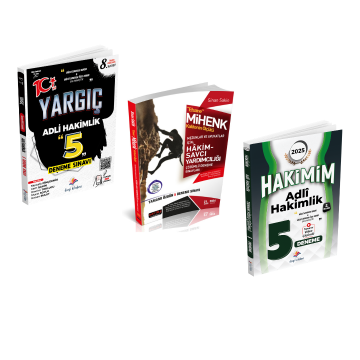 Dizgi Kitap Adli Hakimlik Yargıç, Hakimim ve Mihenk Tamamı Çözümlü Kazandıran Deneme Seti