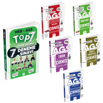 Dizgi Kitap 2025 Meb Ags TOP 7 Tamamı Video Çözümlü Fasiküller Halinde 7 Deneme Sınavı ve Anayasa, Mevzuat, Tarih, Türkiye Coğrafyası, Eğitimin Temelleri Türk Milli Eğitim Sistemi Çıkmış Sorular Seti