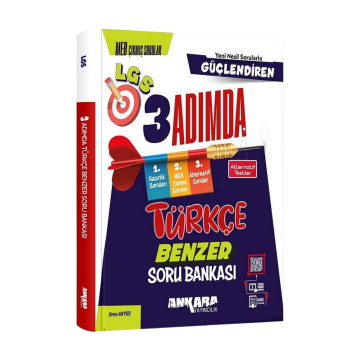 Ankara Yayıncılık 8. Sınıf LGS Türkçe Güçlendiren 3 Adımda Benzer Soru Bankası