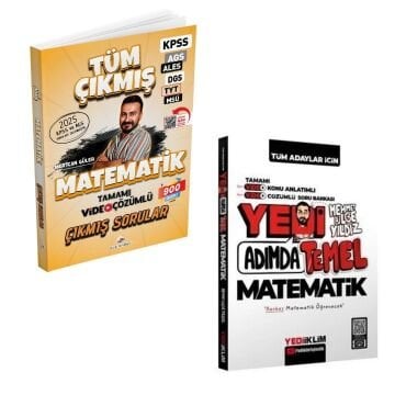 Dizgi Kitap KPSS AGS DGS ALES 2026 Matematik Tüm Sınavlar Çıkmış Sorular ve Tüm Adaylar Temel Matematik Konu Anlatımlı Soru Bankası Yediiklim Yayınları Seti
