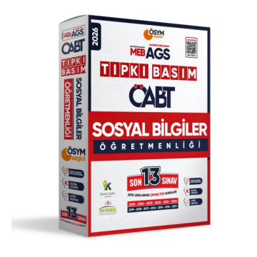 2026 MEB-AGS ÖABT Sosyal Bilgiler Öğretmenliği ÖSYM Tıpkı Basım 13lü Deneme Paketi Türkiye Geneli İnformal Yayınları