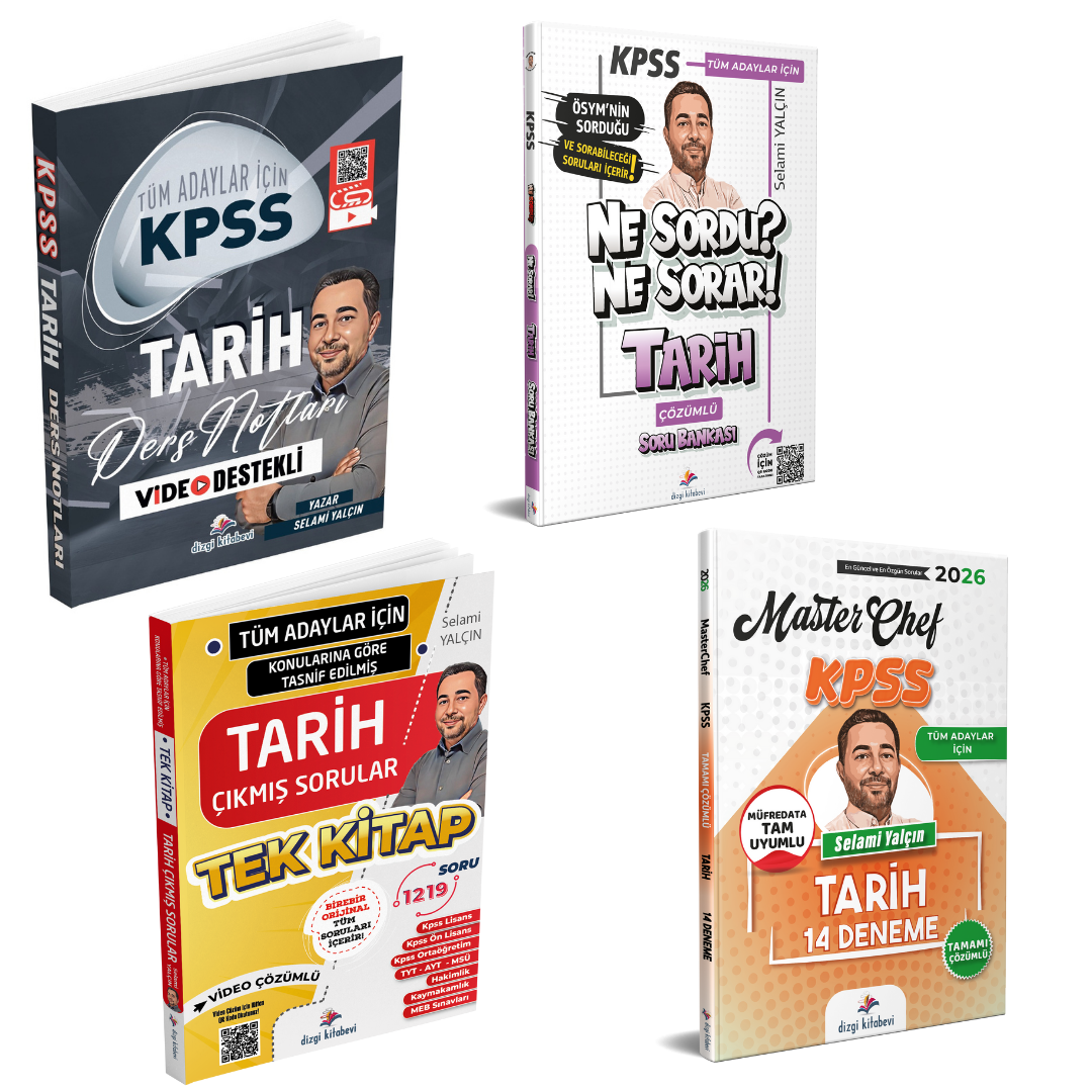 Dizgi Kitap 2026 Tüm Adaylar İçin KPSS Tarih Kazandıran 4'lü Set Selami Yalçın