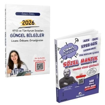 Dizgi Kitap 2026 KPSS ve Tüm Kurum Sınavları Güncel Bilgiler ve Sözel Mantık Tüm Sınavlar Tamamı Video Çözümlü Çıkmış Sorular Seti