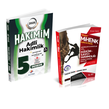 Dizgi Kitap Adli Hakimlik Hakimim Tamamı Video Çözümlü Deneme ve Mihenk Tamamı Çözümlü Deneme Seti