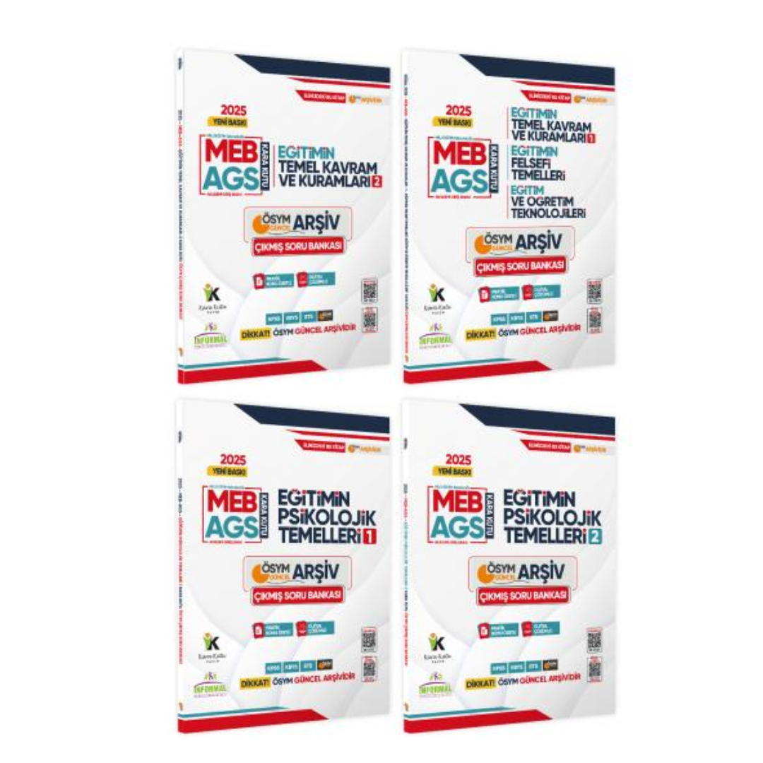 2025 MEB-AGS Eğitimin Temellerinin Kara Kutusu 4lü MODÜL Soru Bankası Altın Paket Özetli Çözümlü İnformal Yayınları